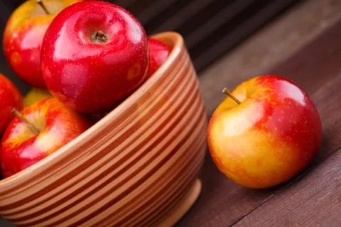 Red ripe apples Stock Photos