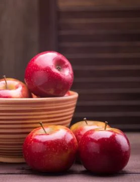 Red ripe apples Stock Photos