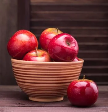 Red ripe apples Stock Photos