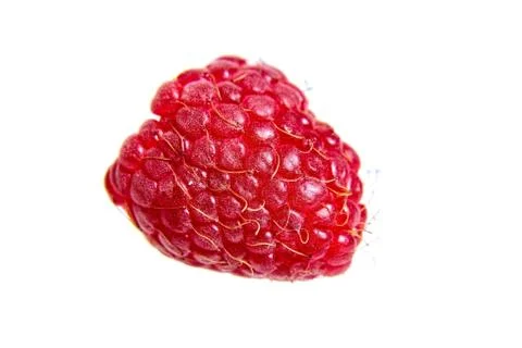 Red ripe raspberry isolated on white background Stock Photos