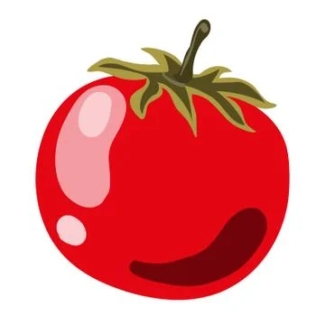 Red ripe tomato Stock Illustration
