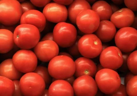 Red ripe tomatoes for sale Stock Photos