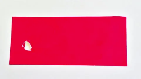 Red ripped  paper stop motion VDO. Stock Footage 130512298