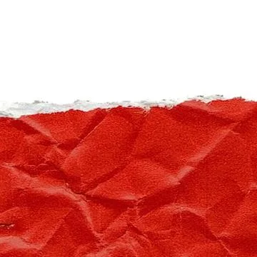 Red ripped paper torn edges strips isolated on white background Stock Illustration
