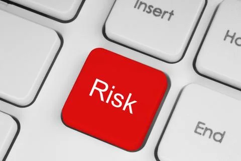 Red risk button Stock Photos