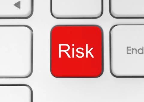 Red risk button . Stock Photos