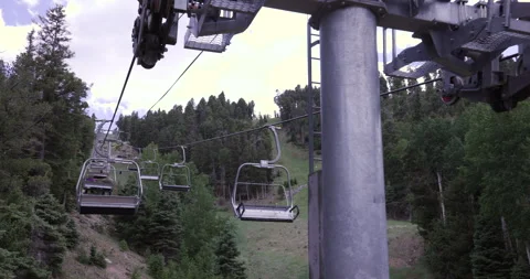 Red River NM Mountain Summer Chairlift Stock Footage 251767341