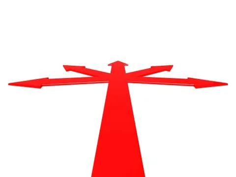 Red road junction Stock Illustration