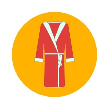 Red robe vector icon. Isolated Illustration. Stock Illustration