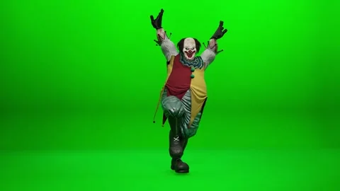 Red Robot Dancer VFX Clip on Chroma Key Stock Footage 318208777