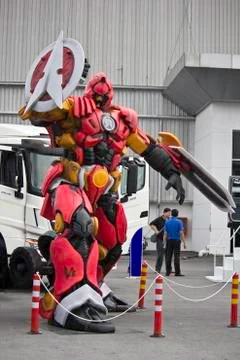 Red robot Stock Photos