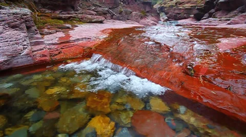 Red Rock Canyon of Canada Stock Footage 30474975