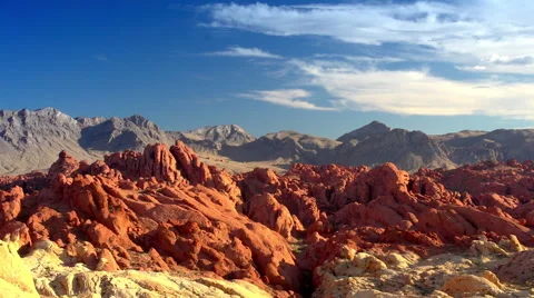 Red Rock Canyon Nevada clouds moving Stock Footage 58063708