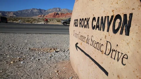 Red Rock Canyon Sign 스톡 동영상 34282302