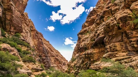 Red Rock Canyon Time Lapse zooming Out Stock Footage 51139460