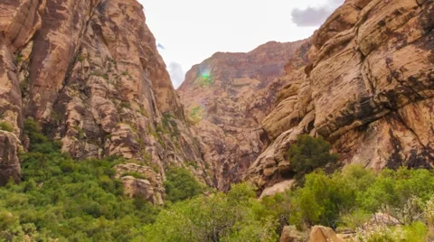 Red Rock Canyon Time Lapse Panning Up Stock Footage 51139483