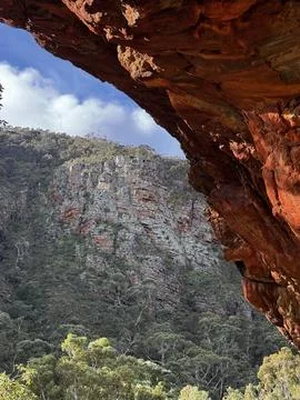 Red Rock Cliffs in the Australian Outback Stock Photos