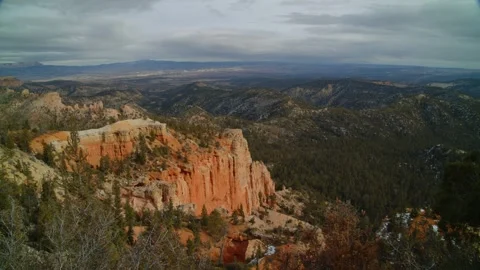 Red rock cliffs of Bryce Stock Footage 268053193