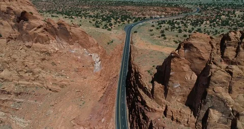 Red Rock Cliffs on Highway 89 South of Page, Arizona Stock Footage 94639484
