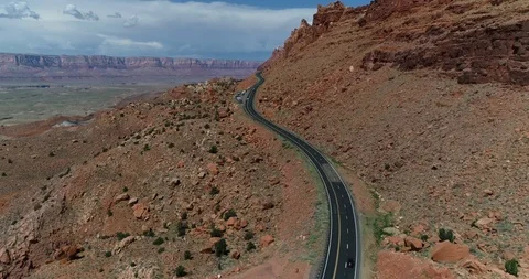 Red Rock Cliffs on Highway 89 South of Page, Arizona Stock Footage 94639566