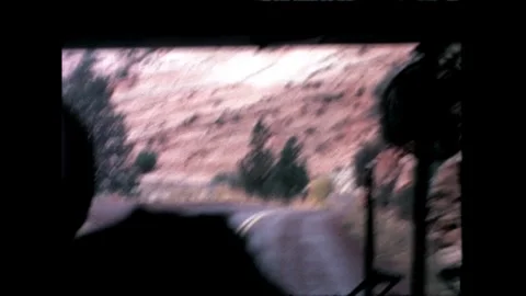 Red Rock Formation by Road Video stock 276291785