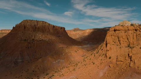 Red Rock Formations 2 (Sweeping into canyon) Stock Footage 221107429