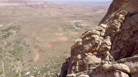 Red rock formations and park Stock Footage 80964388