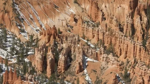 Red rock formations in Bryce Canyon National Park Stock Footage 99081846