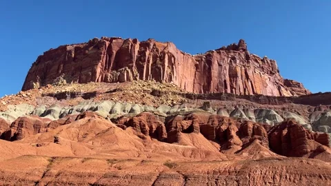 Red rock formations at Capitol Reef national park in Utah Video stock 250046932