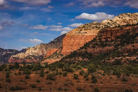 Red Rock Formations Cascade Foto stock