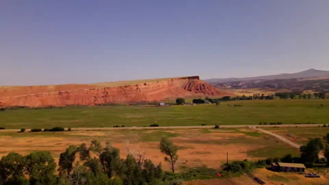 Red rock mountains drone Stock Footage 247560284
