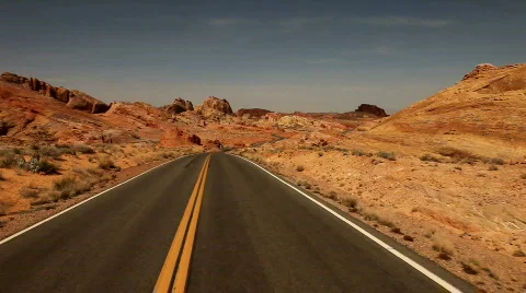 Red Rock Nevada Time Lapse Drive Stock Footage