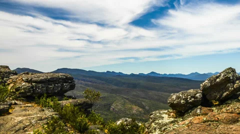 Red rock outlook panning Stock Footage 33714042