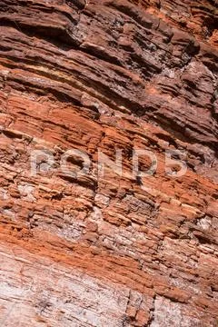 Red rock structure, texture Stock Photos