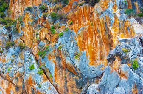 Red rock texture Stock Photos