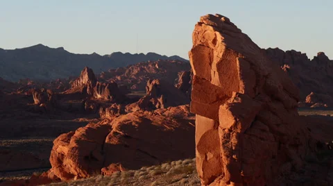 Red rock wilderness valley of fire nevada Stock Footage 34228125