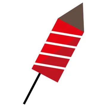 Red rocket firework Stock Illustration