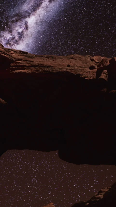 Red rocks and milky way night sky in Moab Utah Stock Footage 288301643