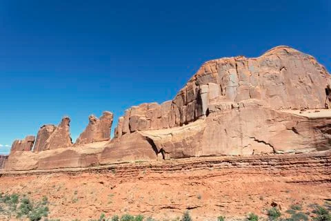 Red rocks in arches Stock Photos