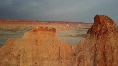 Red rocks at the bottom of the ancient dry ocean Tethys Stock Footage 115876811