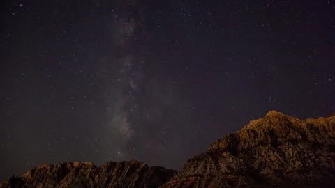 Red Rocks Milky Way, Time Lapse 스톡 동영상 85142114