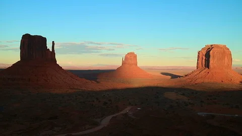 Red Rocks at Sunset, Monument Valley, Utah Stock Footage 105768448