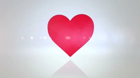 Red Rolling Heart Stock Footage 58316222
