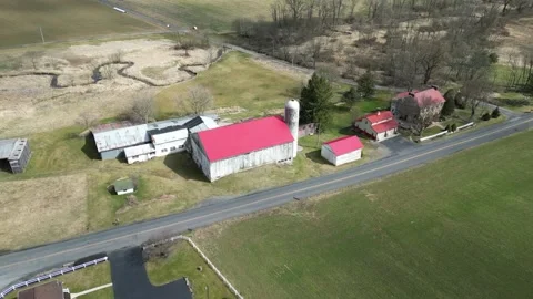 Red Roof Barn Stock Footage 236597222