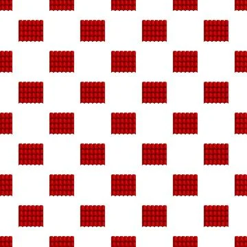 Red roof tile pattern creating seamless background Stock Illustration