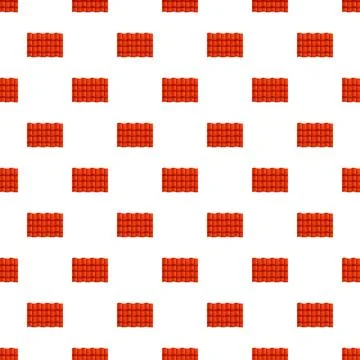 Red roof tile pattern creating seamless background Illustrazione stock