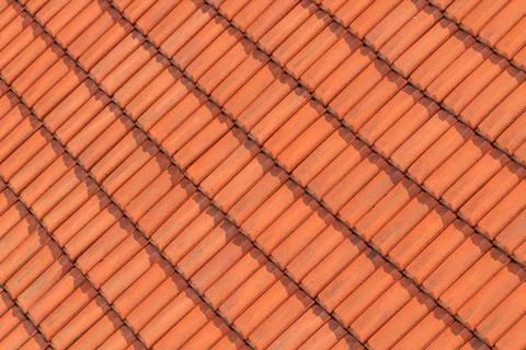Red roof tile pattern Stock Photos