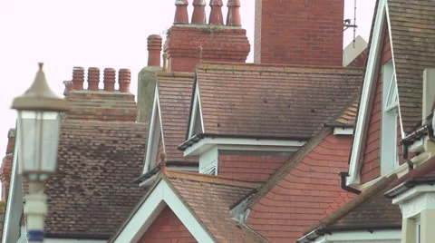 Red roofs Stock Footage 44475025