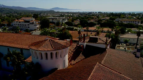 Red Rooftops of Santa Barbara, CA Stock Footage 35206272