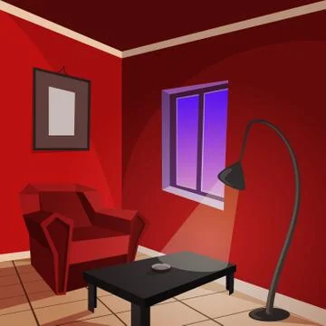 Red Room Stock Illustration